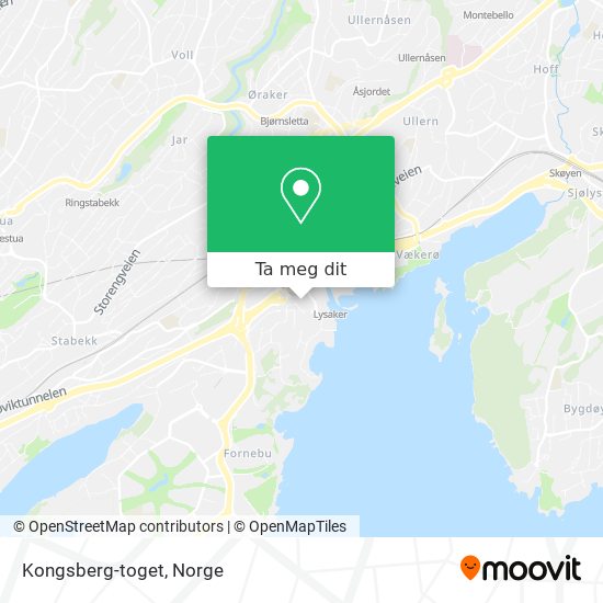 Kongsberg-toget kart