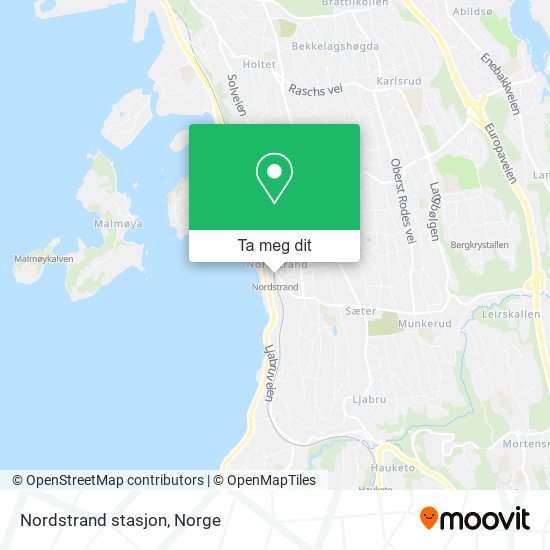 Nordstrand stasjon kart