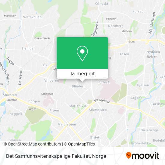 Det Samfunnsvitenskapelige Fakultet kart