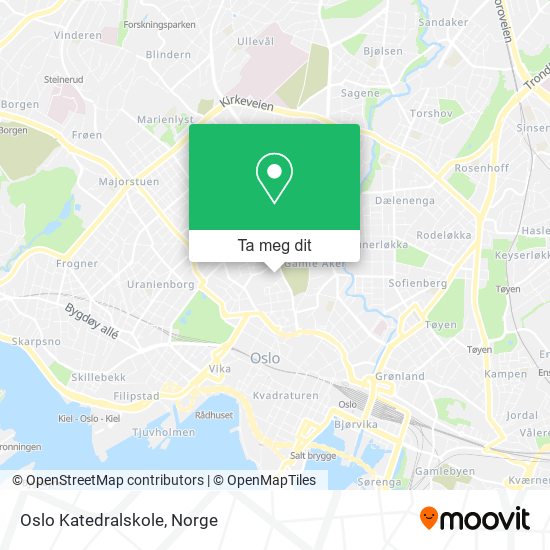 Oslo Katedralskole kart