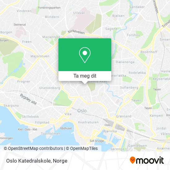 Oslo Katedralskole kart
