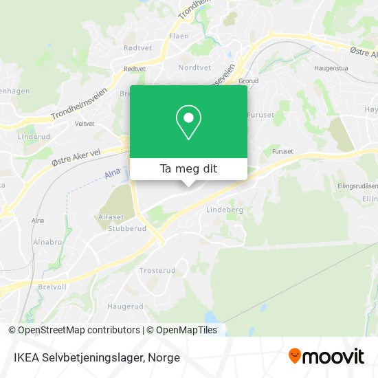 IKEA Selvbetjeningslager kart