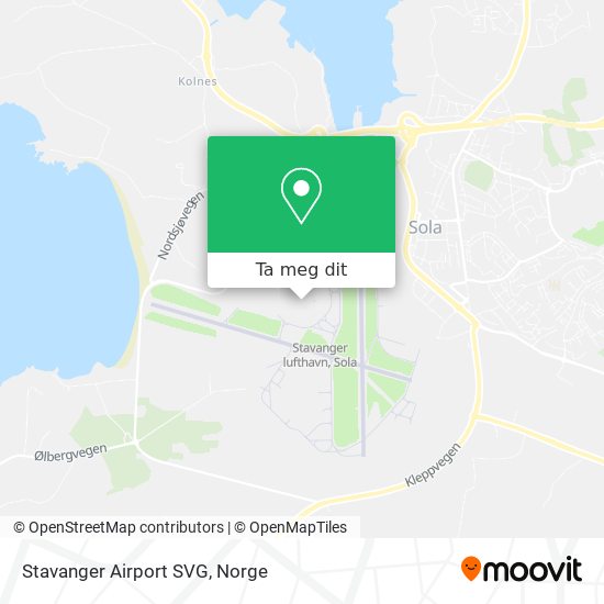Stavanger Airport SVG kart