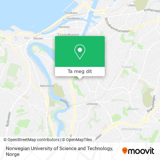 Norwegian University of Science and Technology kart