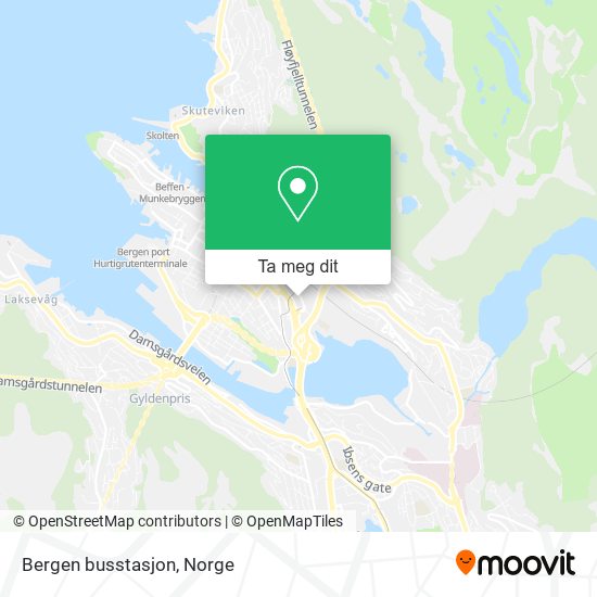 Bergen busstasjon kart