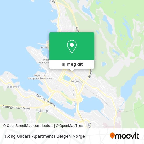 Kong Oscars Apartments Bergen kart