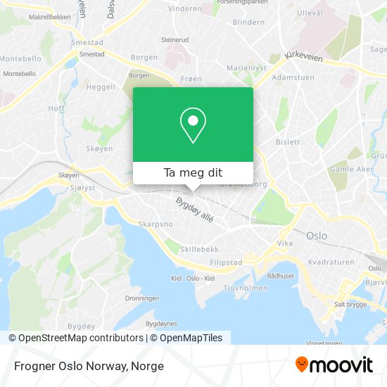 Frogner Oslo Norway kart