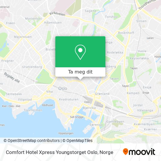 Comfort Hotel Xpress Youngstorget Oslo kart