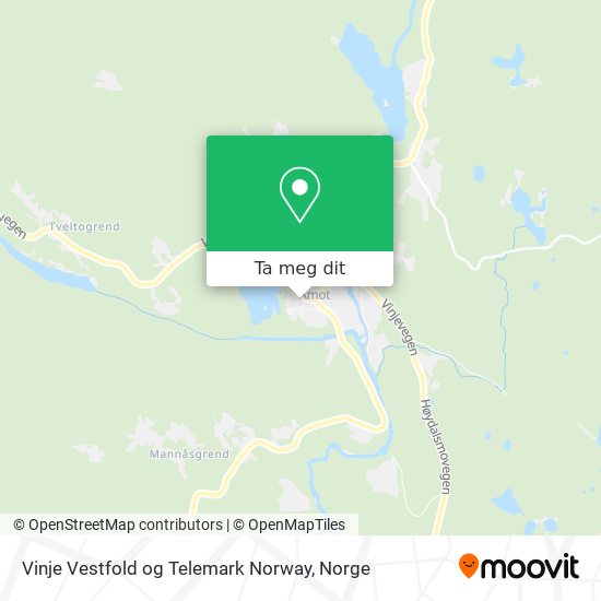 Vinje Vestfold og Telemark Norway kart