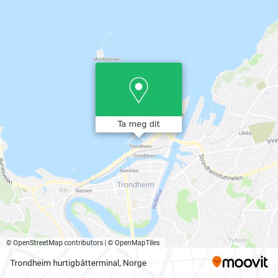 Trondheim hurtigbåtterminal kart