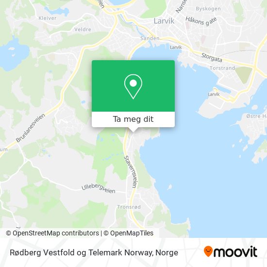 Rødberg Vestfold og Telemark Norway kart