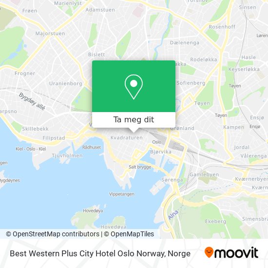Best Western Plus City Hotel Oslo Norway kart