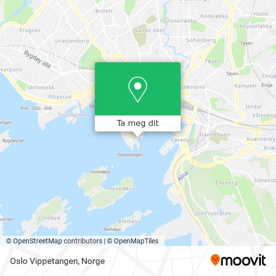 Oslo Vippetangen kart