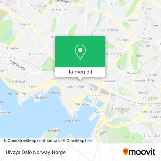 Ulvøya Oslo Norway kart