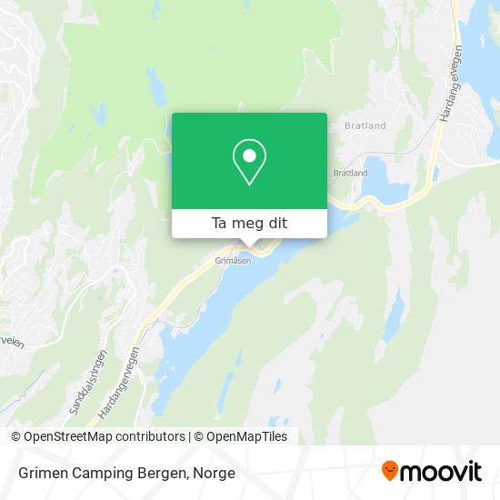Grimen Camping Bergen kart