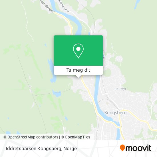 Iddretsparken Kongsberg kart