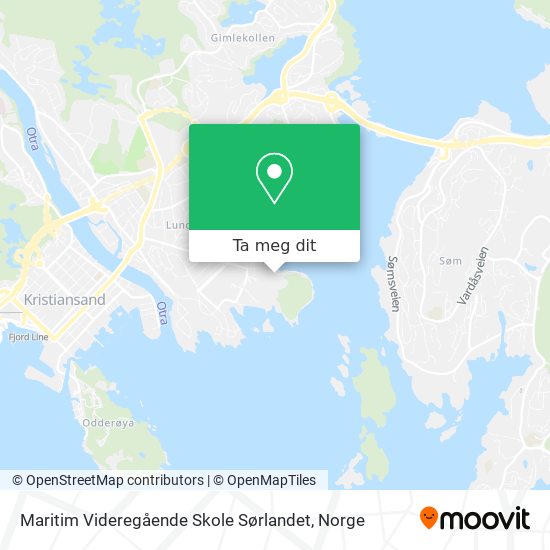 Maritim Videregående Skole Sørlandet kart
