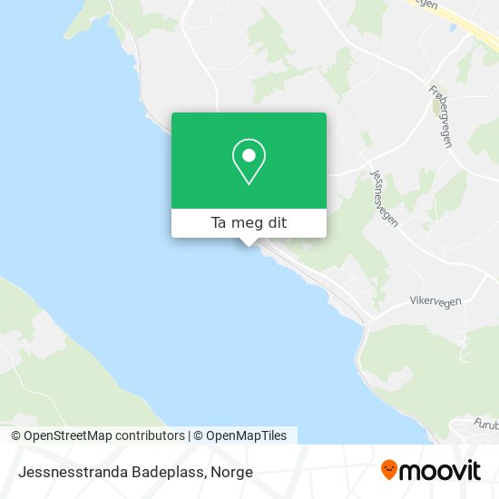 Jessnesstranda Badeplass kart