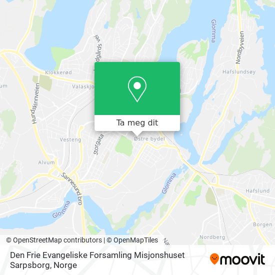 Den Frie Evangeliske Forsamling Misjonshuset Sarpsborg kart