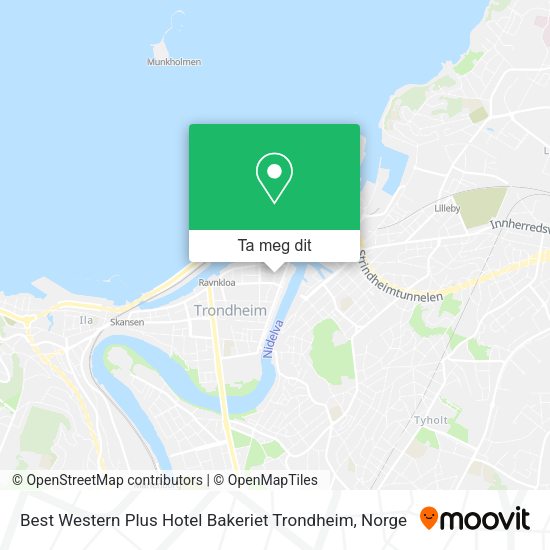 Best Western Plus Hotel Bakeriet Trondheim kart