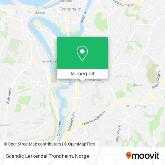 Scandic Lerkendal Trondheim kart