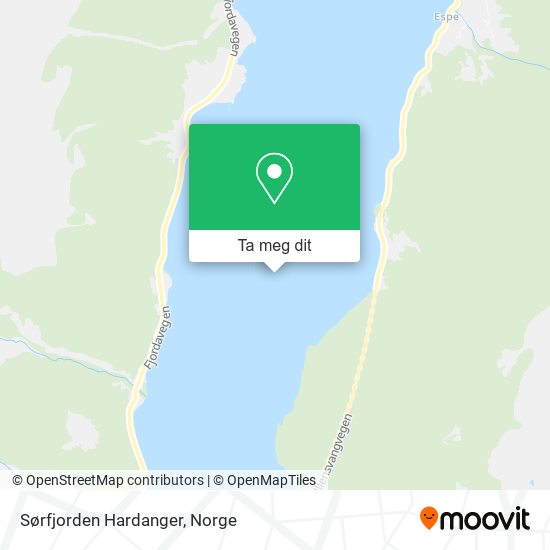 Sørfjorden Hardanger kart