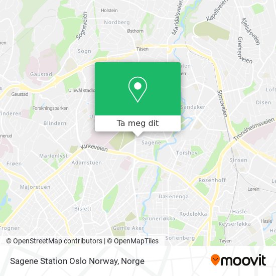 Sagene Station Oslo Norway kart