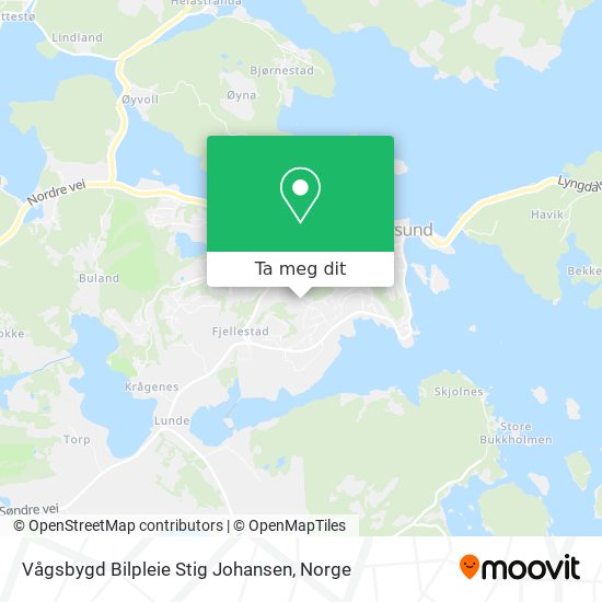 Vågsbygd Bilpleie Stig Johansen kart
