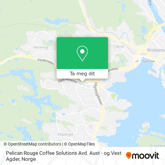 Pelican Rouge Coffee Solutions Avd. Aust - og Vest Agder kart