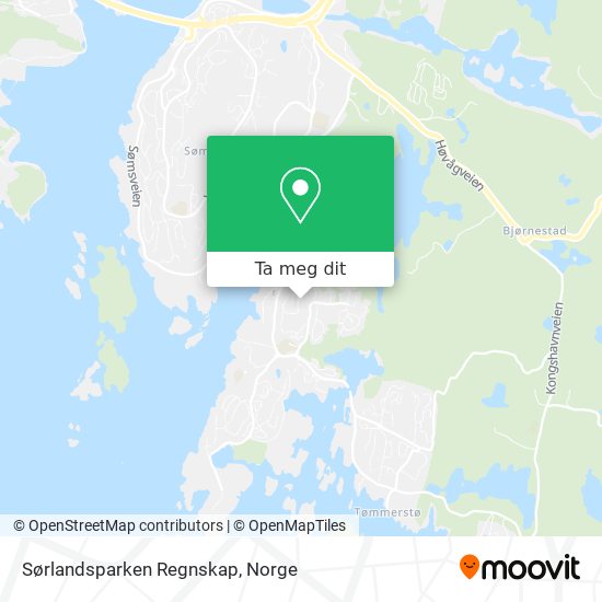 Sørlandsparken Regnskap kart