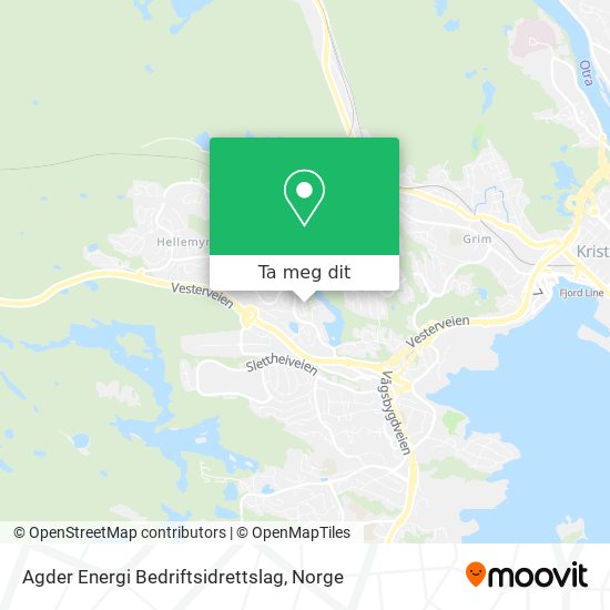 Agder Energi Bedriftsidrettslag kart