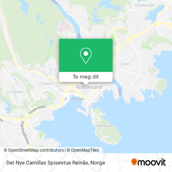 Det Nye Camillas Spisestue Røinås kart