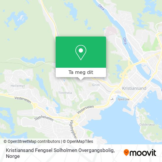 Kristiansand Fengsel Solholmen Overgangsbolig kart
