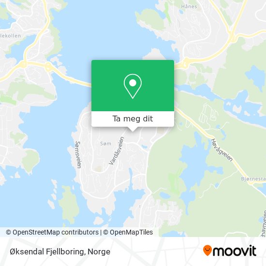 Øksendal Fjellboring kart