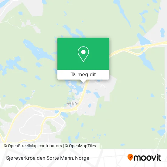 Sjørøverkroa den Sorte Mann kart