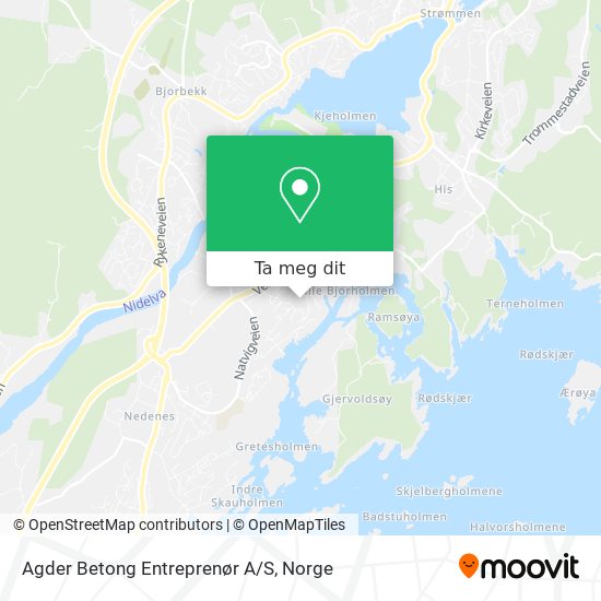 Agder Betong Entreprenør A/S kart