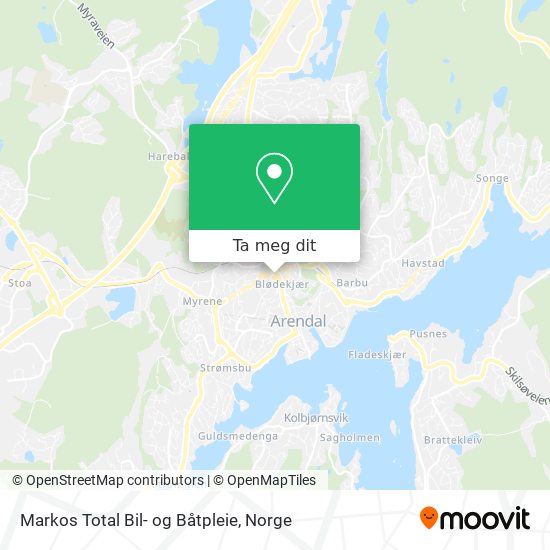 Markos Total Bil- og Båtpleie kart