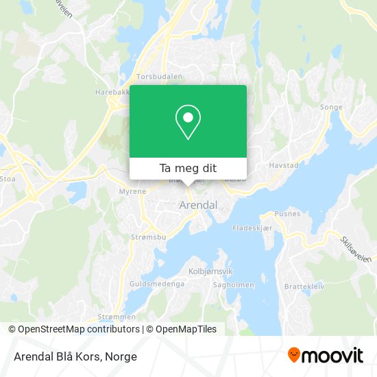 Arendal Blå Kors kart