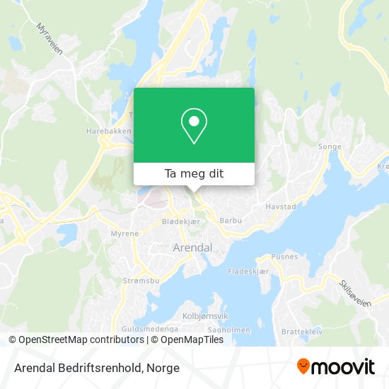 Arendal Bedriftsrenhold kart