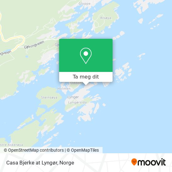 Casa Bjerke at Lyngør kart