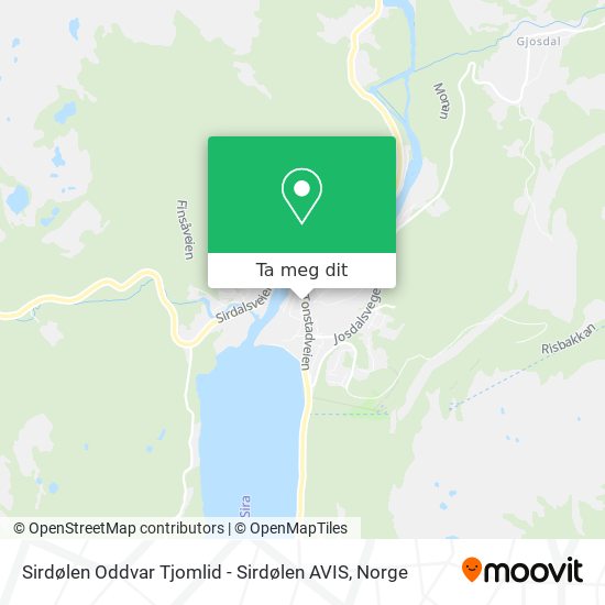 Sirdølen Oddvar Tjomlid - Sirdølen AVIS kart