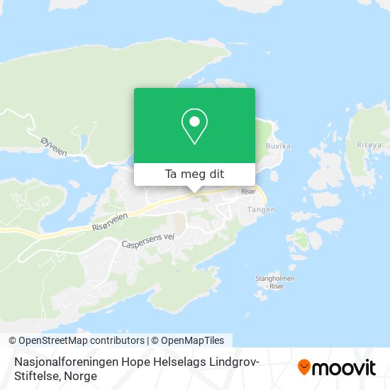 Nasjonalforeningen Hope Helselags Lindgrov- Stiftelse kart