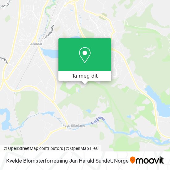 Kvelde Blomsterforretning Jan Harald Sundet kart