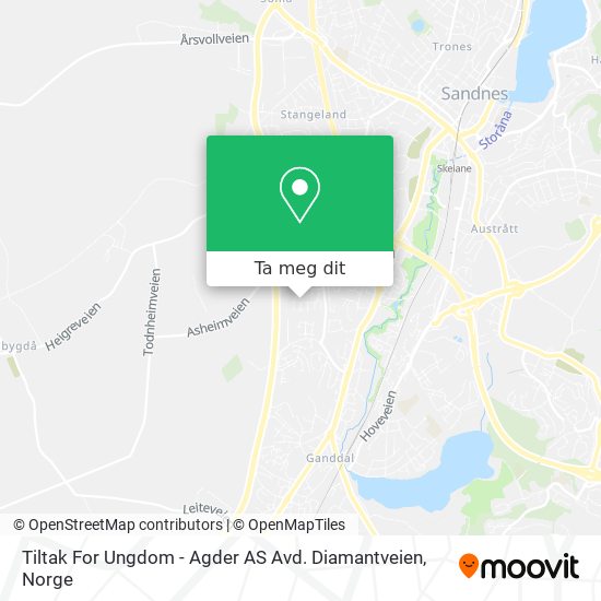 Tiltak For Ungdom - Agder AS Avd. Diamantveien kart