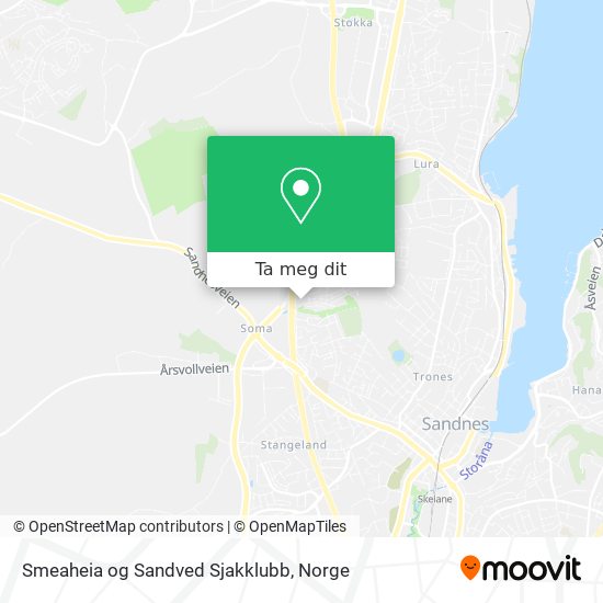 Smeaheia og Sandved Sjakklubb kart