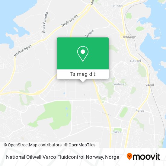 National Oilwell Varco Fluidcontrol Norway kart