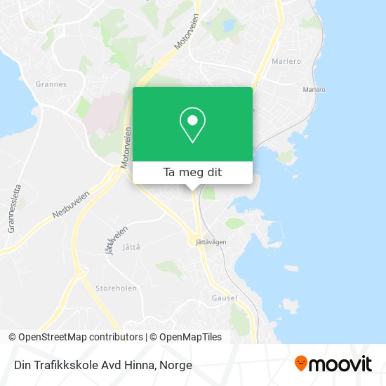 Din Trafikkskole Avd Hinna kart