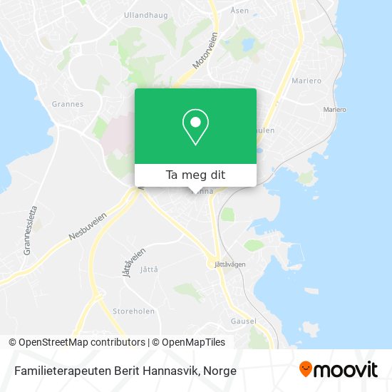 Familieterapeuten Berit Hannasvik kart