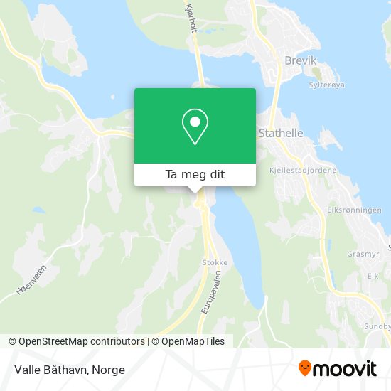 Valle Båthavn kart
