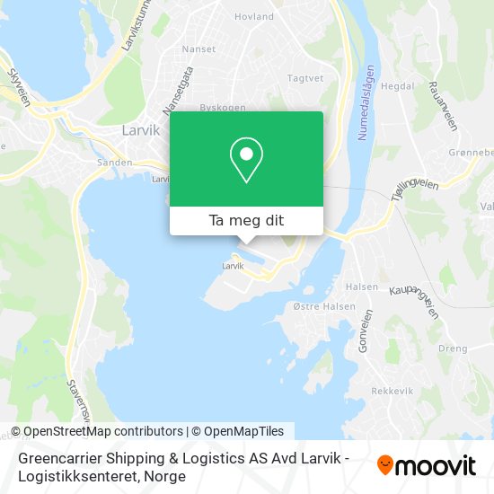 Greencarrier Shipping & Logistics AS Avd Larvik - Logistikksenteret kart